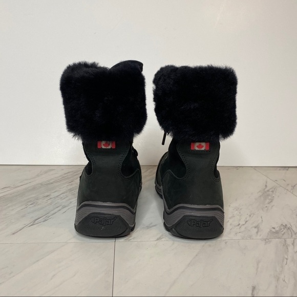 New! Pajar Abbie Sheepskin Black Winter Boot 5 5.5 - Picture 3 of 13